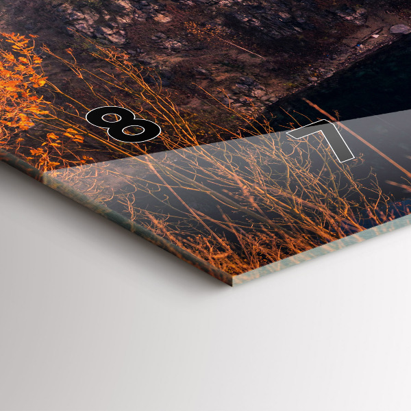 Reloj de cristal horizontal Cracovia Lago Zakrzówek Otoño