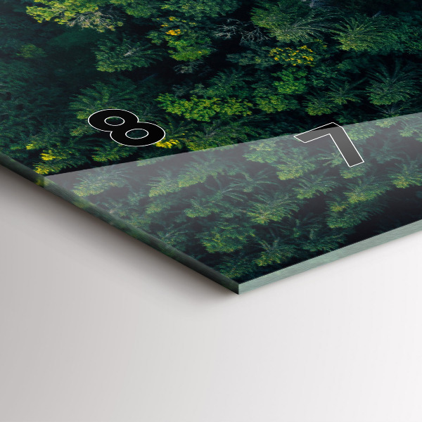 Reloj horizontal Bosque a vista de pájaro