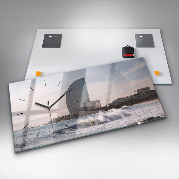 Reloj de cristal horizontal Surfista en Barcelona