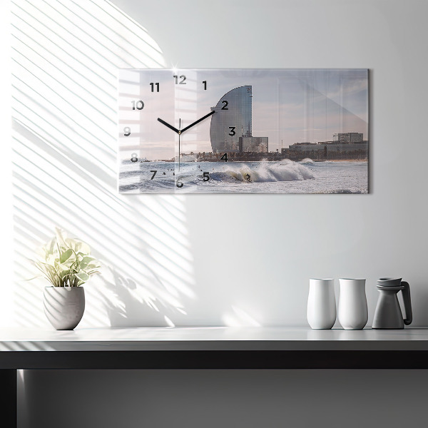 Reloj de cristal horizontal Surfista en Barcelona