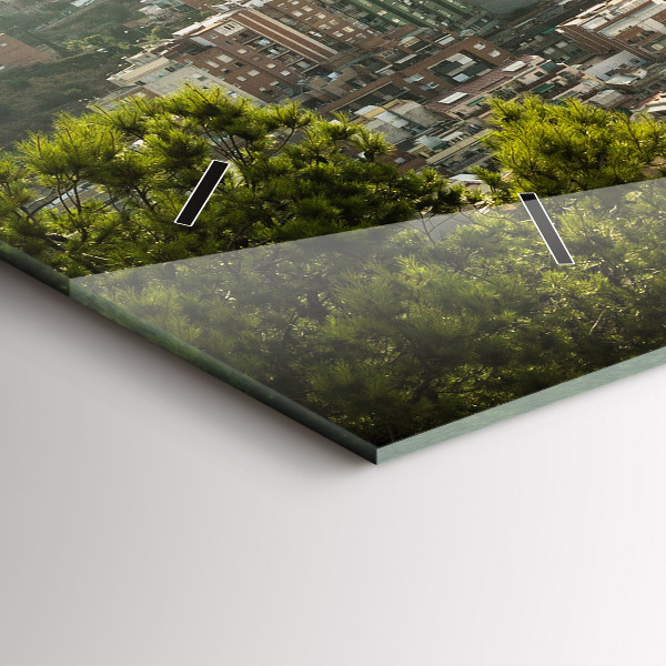 Reloj horizontal Vista de Montjuic en Barcelona