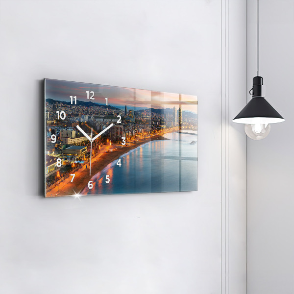 Reloj de cristal horizontal Playa de Barcelona