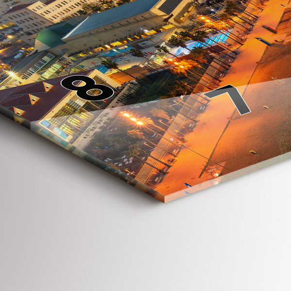 Reloj de cristal horizontal Playa de Barcelona