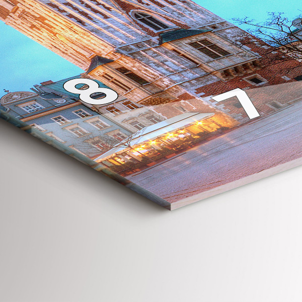 Reloj de cristal horizontal Plaza del Mercado Principal en Cracovia