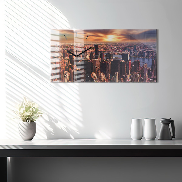 Reloj horizontal Panorama de la ciudad oeste