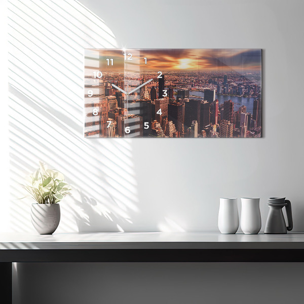Reloj horizontal Panorama de la ciudad oeste