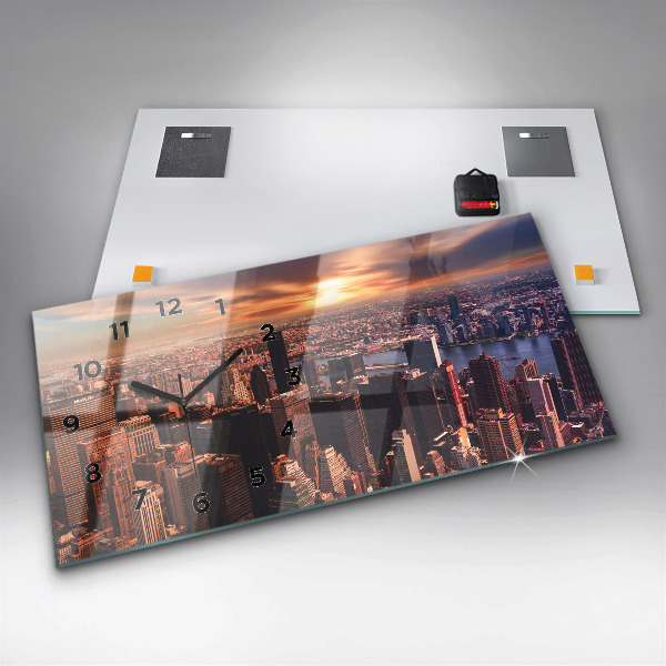 Reloj horizontal Panorama de la ciudad oeste