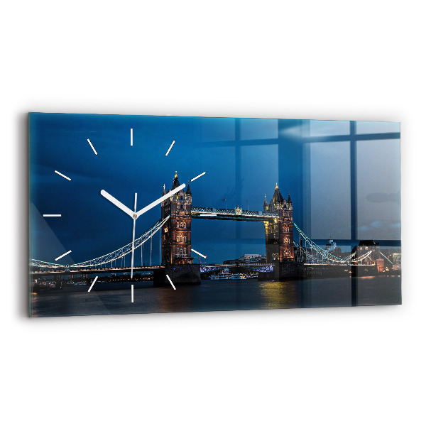 Reloj de cristal horizontal Tower Bridge Londres de noche