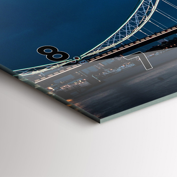 Reloj de cristal horizontal Tower Bridge Londres de noche