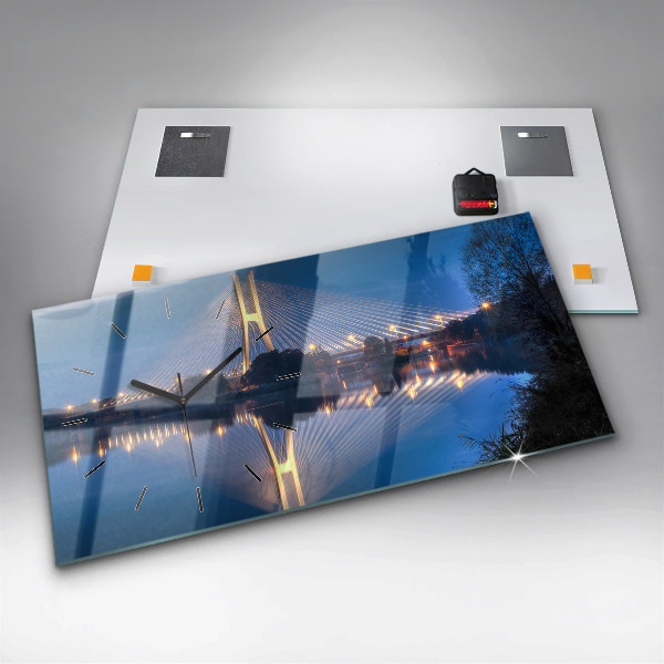 Reloj de cristal horizontal Puente Rędziński Wroclaw
