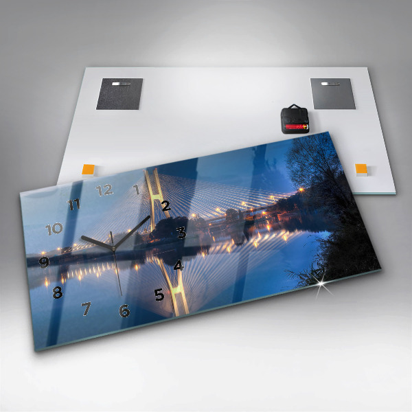 Reloj de cristal horizontal Puente Rędziński Wroclaw