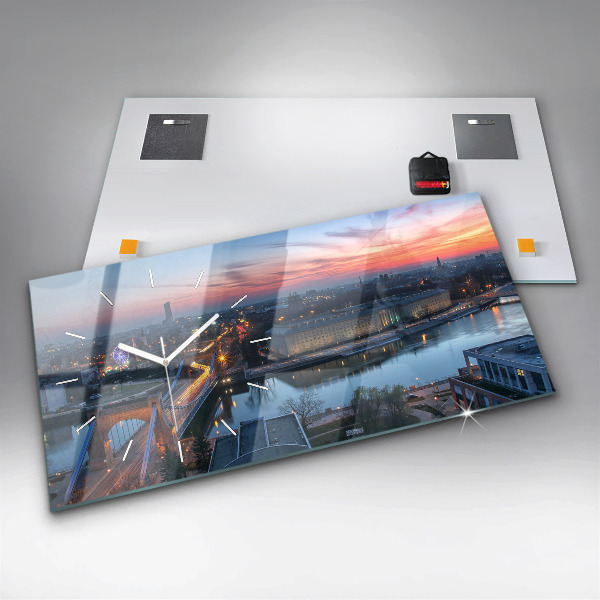 Reloj horizontal Wrocław desde un dron