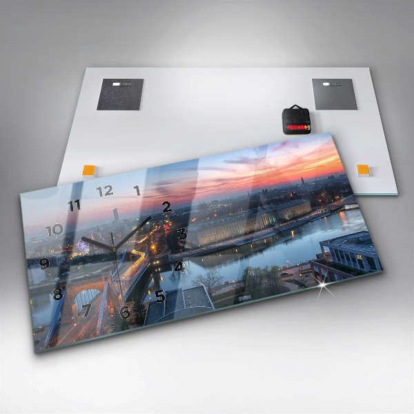 Reloj horizontal Wrocław desde un dron