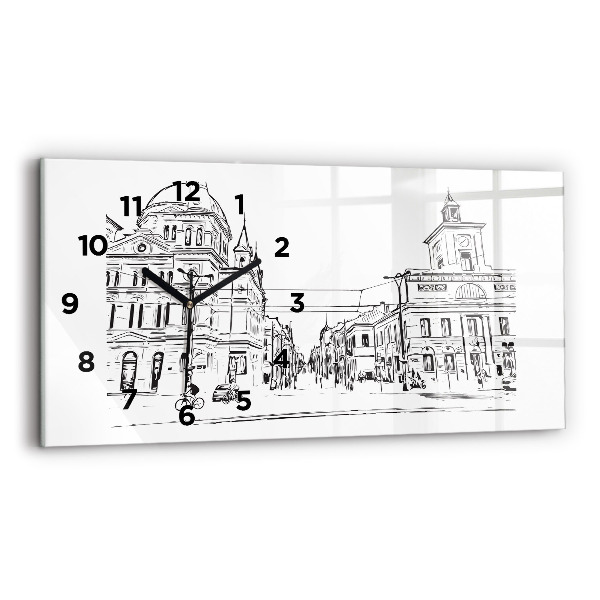 Reloj horizontal Ilustración de la ciudad de Poznan