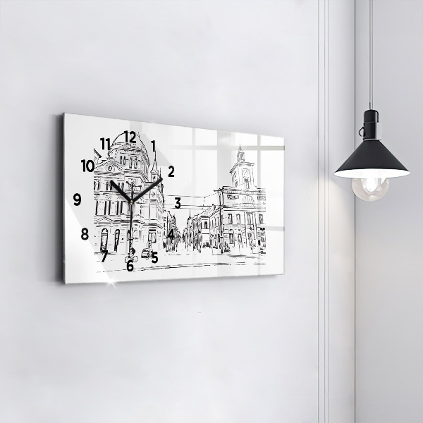 Reloj horizontal Ilustración de la ciudad de Poznan