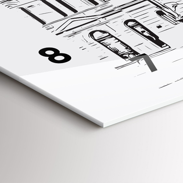 Reloj horizontal Ilustración de la ciudad de Poznan