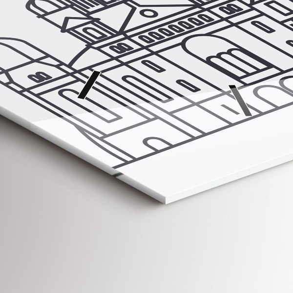 Reloj horizontal Łódź arquitectura panorama