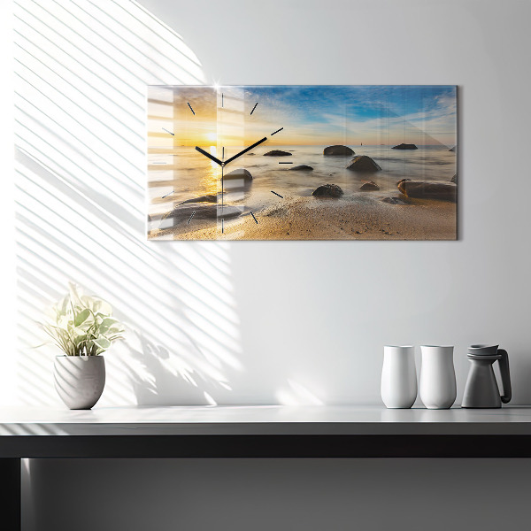 Reloj horizontal Amanecer Mar Báltico