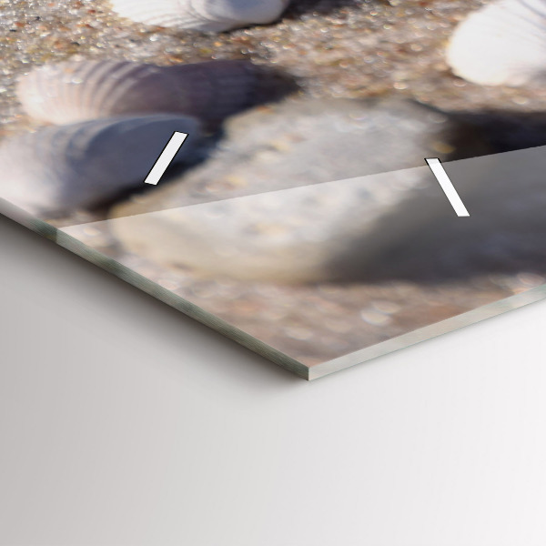 Reloj de cristal horizontal Conchas en la playa