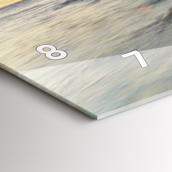 Reloj de cristal horizontal Faro y mar Báltico