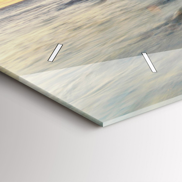 Reloj de cristal horizontal Faro y mar Báltico