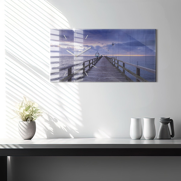 Reloj de cristal horizontal Muelle en el mar Báltico