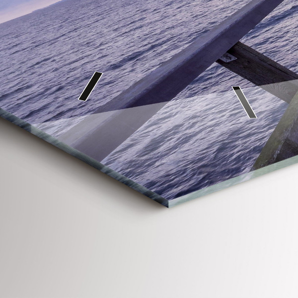 Reloj de cristal horizontal Muelle en el mar Báltico