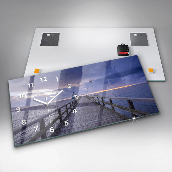 Reloj de cristal horizontal Muelle en el mar Báltico