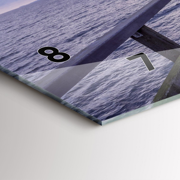 Reloj de cristal horizontal Muelle en el mar Báltico