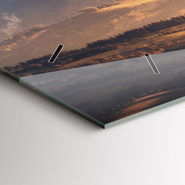 Reloj de cristal horizontal Panorama invernal de los Tatras