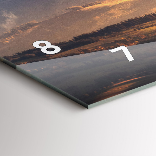 Reloj de cristal horizontal Panorama invernal de los Tatras