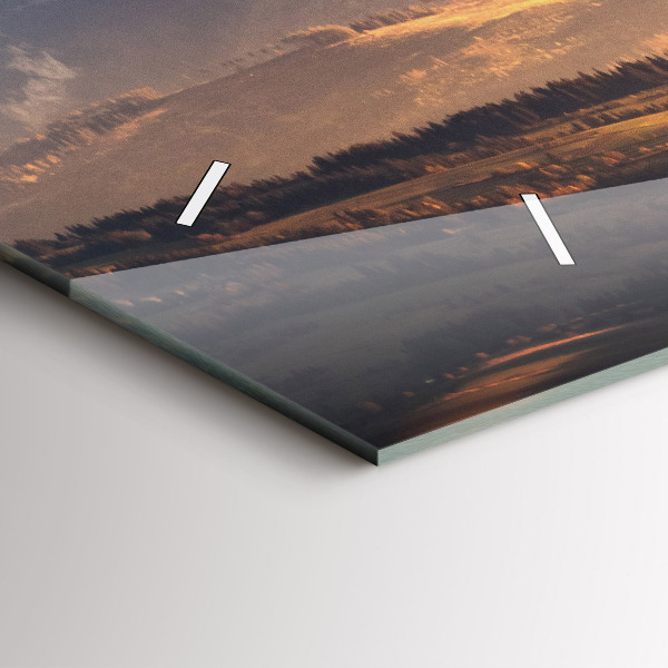 Reloj de cristal horizontal Panorama invernal de los Tatras