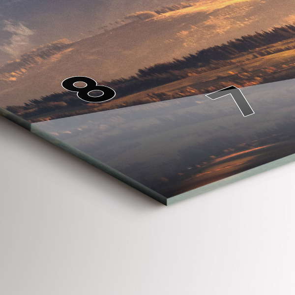 Reloj de cristal horizontal Panorama invernal de los Tatras