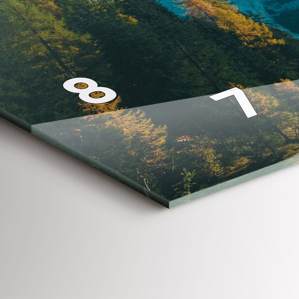 Reloj de cristal horizontal Montaña y río en Polonia