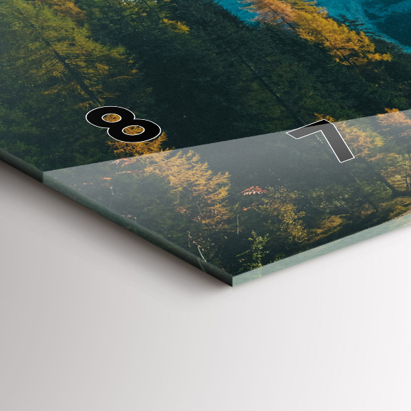 Reloj de cristal horizontal Montaña y río en Polonia