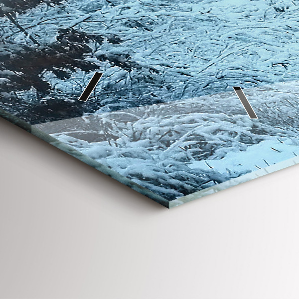 Reloj de cristal horizontal Ciervos en las vías