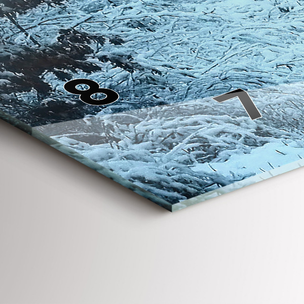 Reloj de cristal horizontal Ciervos en las vías