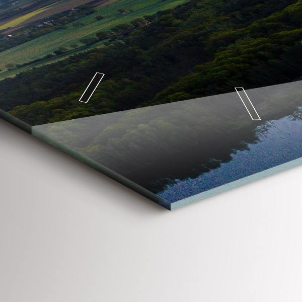 Reloj horizontal Lago a vista de pájaro