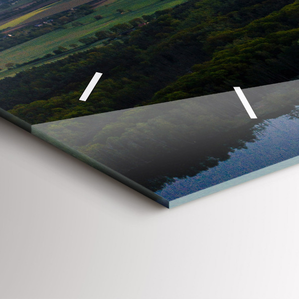 Reloj horizontal Lago a vista de pájaro