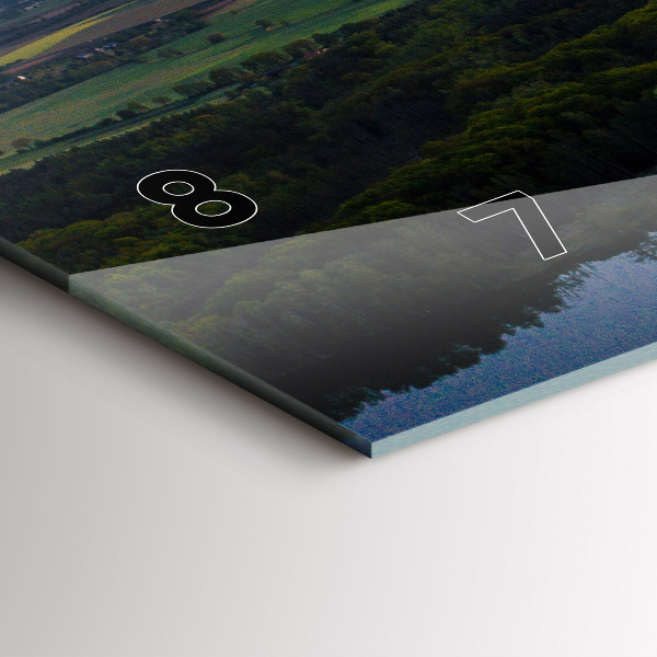 Reloj horizontal Lago a vista de pájaro