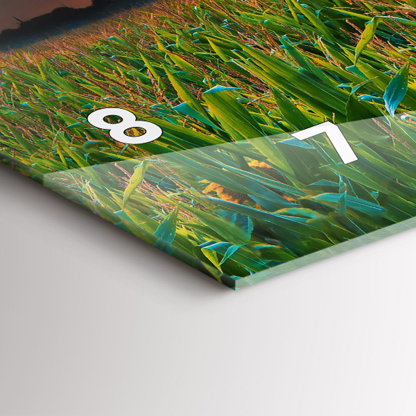 Reloj de cristal horizontal Girasoles en un prado