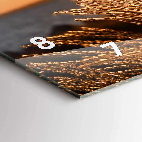 Reloj horizontal Trigo en la hora dorada