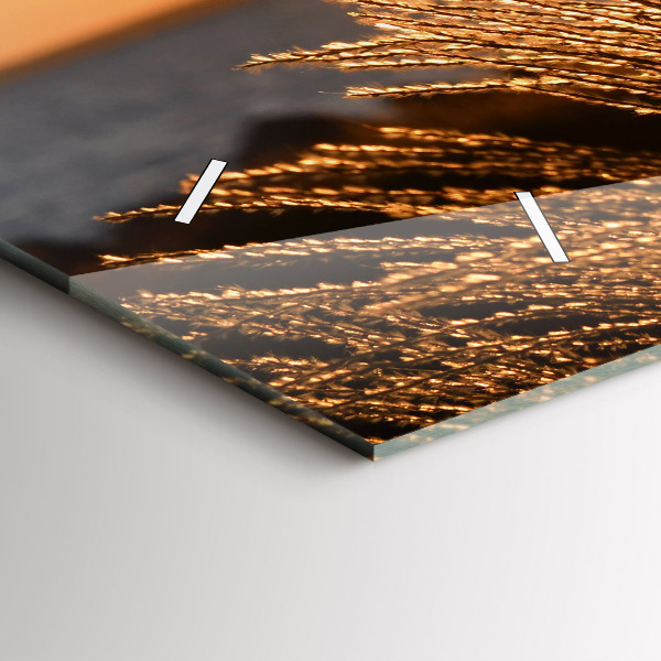 Reloj horizontal Trigo en la hora dorada