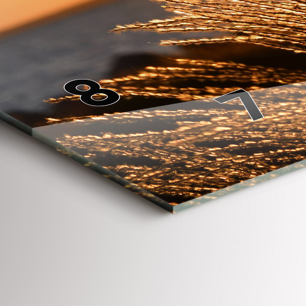 Reloj horizontal Trigo en la hora dorada