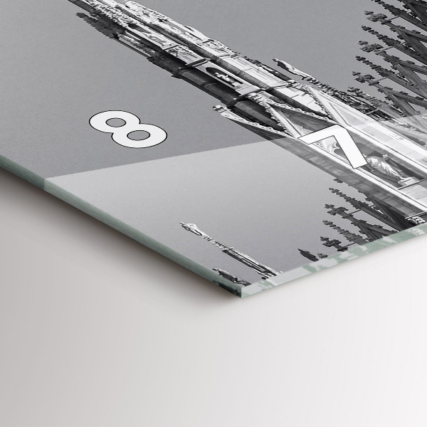 Reloj de cristal horizontal Catedral Duomo Di Milano