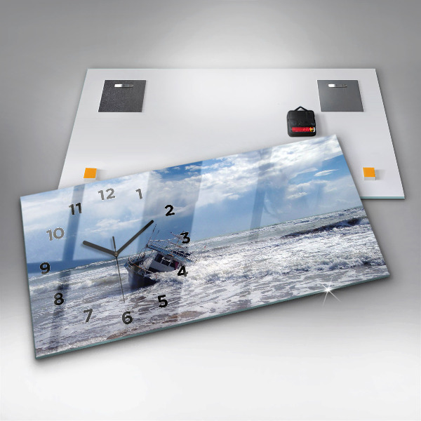 Reloj de cristal horizontal Embarcación hundida