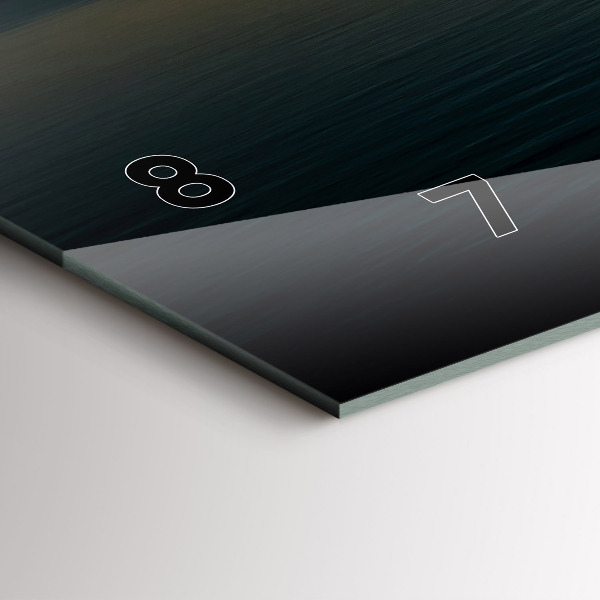 Reloj de cristal horizontal Paisaje al amanecer