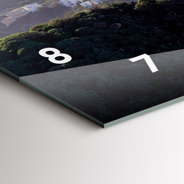 Reloj de cristal horizontal Montañas junto al océano