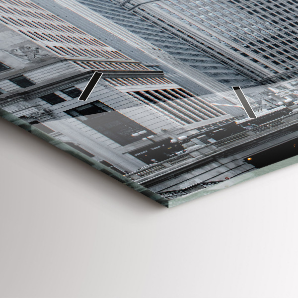 Reloj de cristal horizontal Barco con vista panorámica de la ciudad