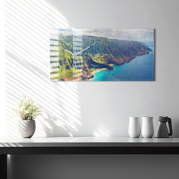 Reloj de cristal horizontal Mar hawaiano